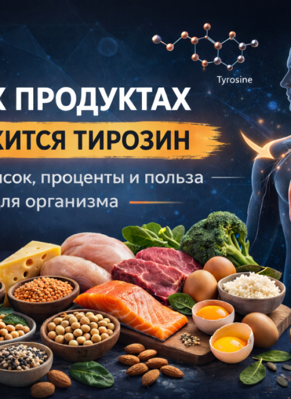В каких продуктах содержится тирозин: таблица, проценты и научные данные